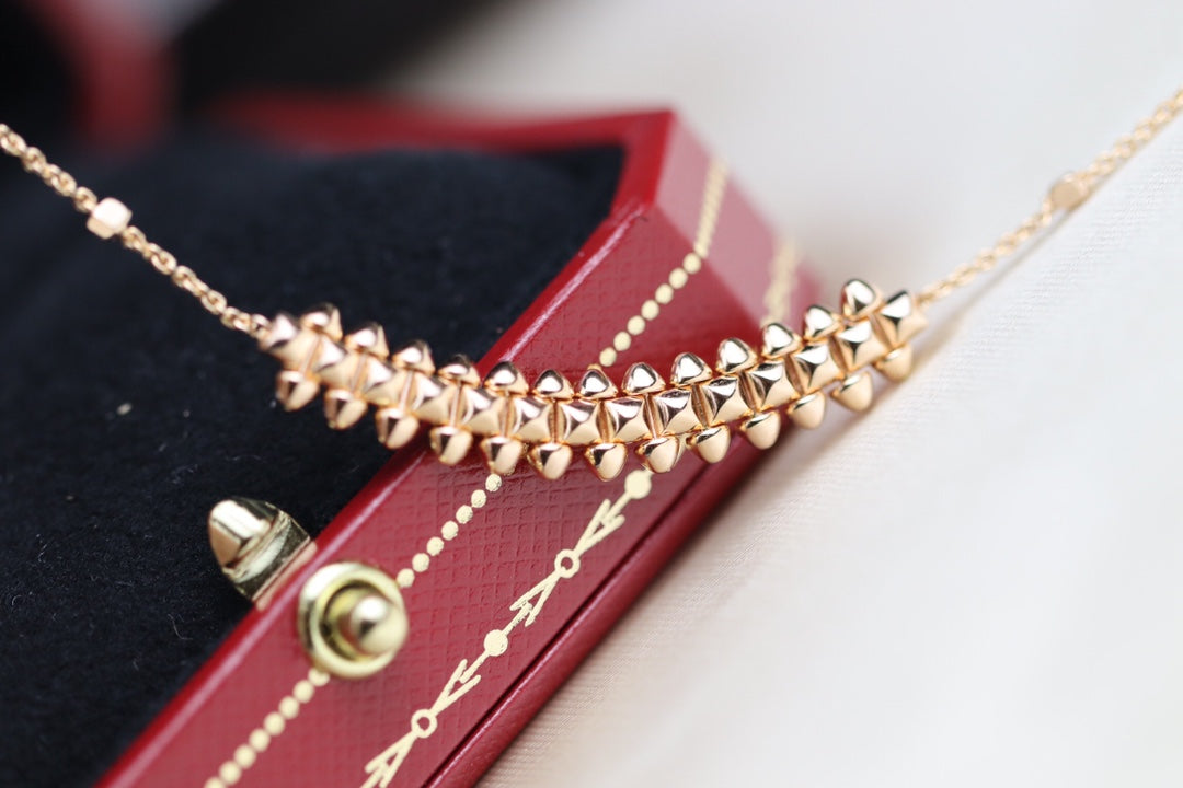 [⭐Seralia]CLASH PINK GOLD NECKLACE