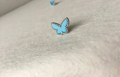 [⭐Seralia]BUTTERFLY TURQUOISE EARRINGS SILVER