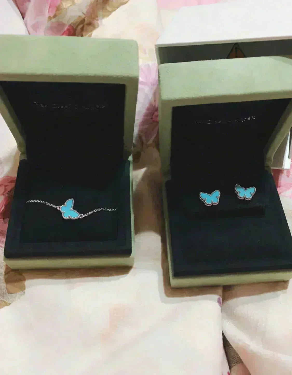 [⭐Seralia]BUTTERFLY TURQUOISE EARRINGS SILVER