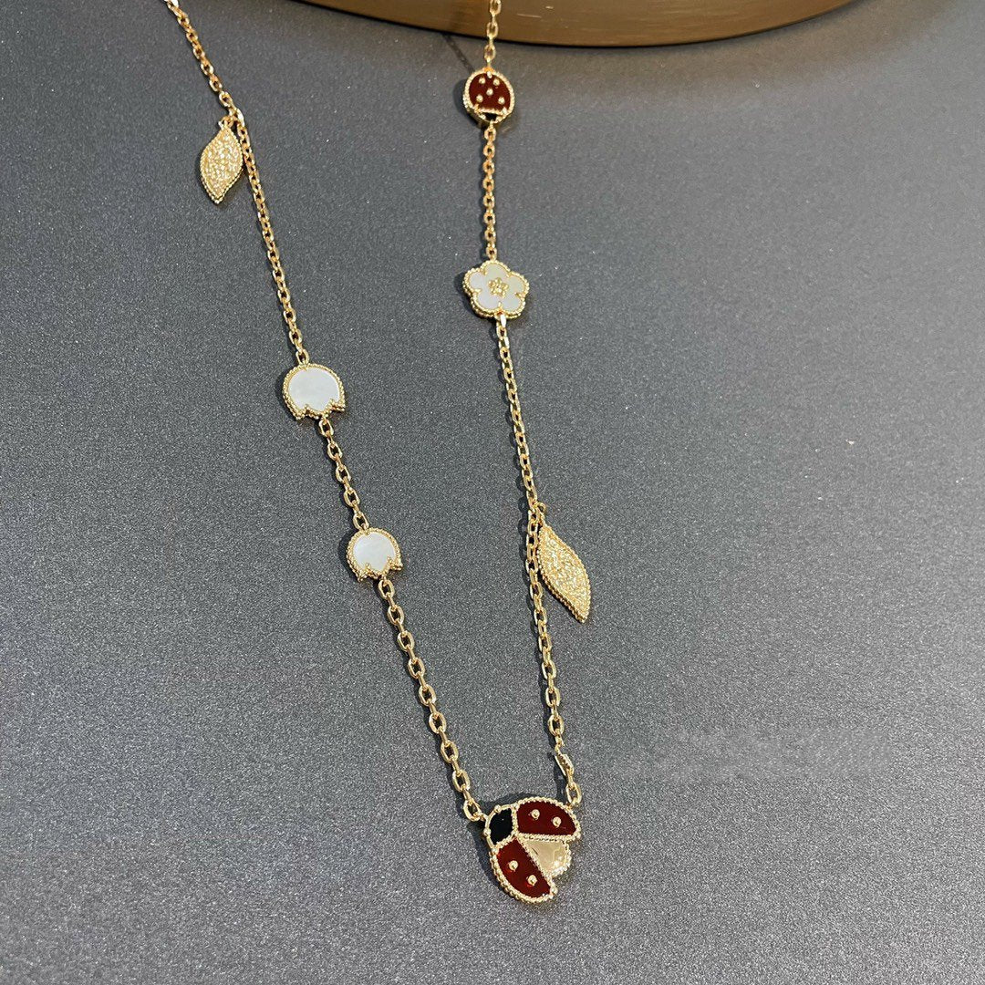 [⭐Seralia]LUCKY SPRING 15 MOTIFS GOLD NECKLACE
