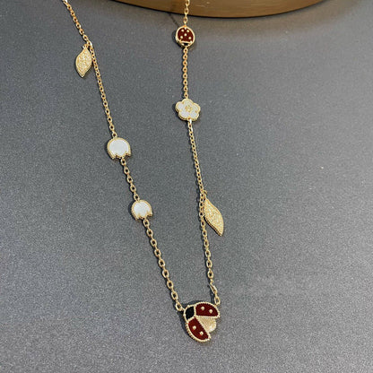 [⭐Seralia]LUCKY SPRING 15 MOTIFS GOLD NECKLACE