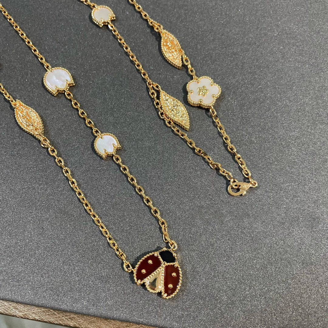 [⭐Seralia]LUCKY SPRING 15 MOTIFS GOLD NECKLACE