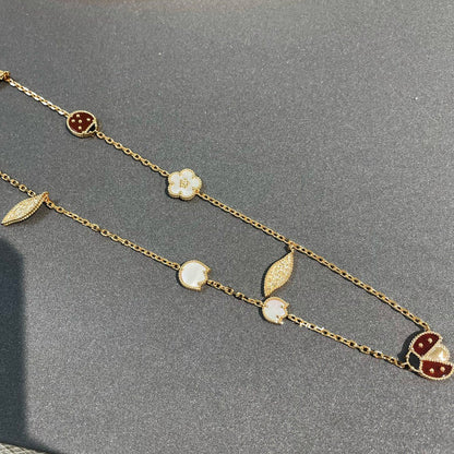 [⭐Seralia]LUCKY SPRING 15 MOTIFS GOLD NECKLACE