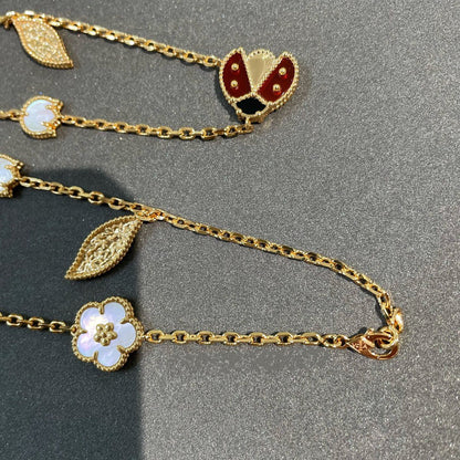 [⭐Seralia]LUCKY SPRING 15 MOTIFS GOLD NECKLACE