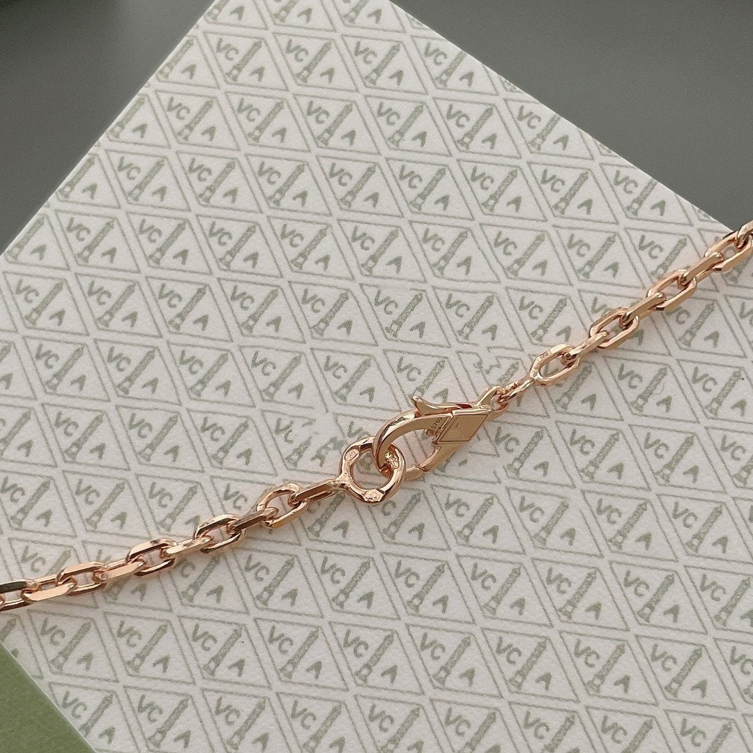 [⭐Seralia]LUCKY SPRING 15 MOTIFS ROSE GOLD NECKLACE