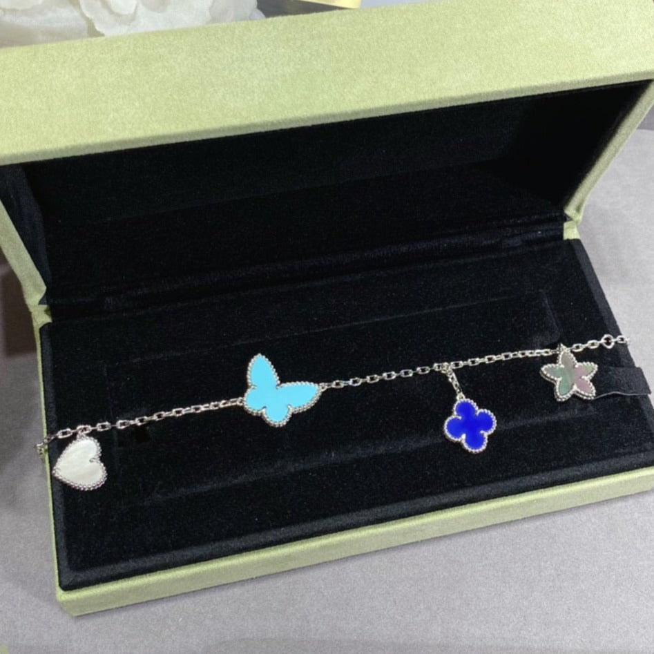 [⭐Seralia]LUCKY SPRING SILVER BRACELET 4 MOTIF