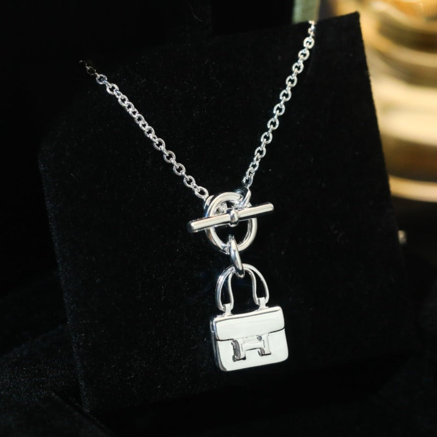 [⭐Seralia]POP H PEDANT SILVER NECKLACE