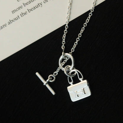 [⭐Seralia]POP H PEDANT SILVER NECKLACE