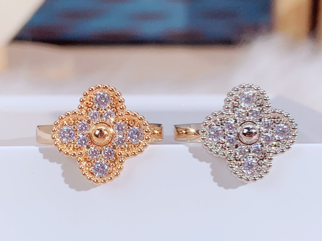 [⭐Seralia]CLOVER DIAMOND RING
