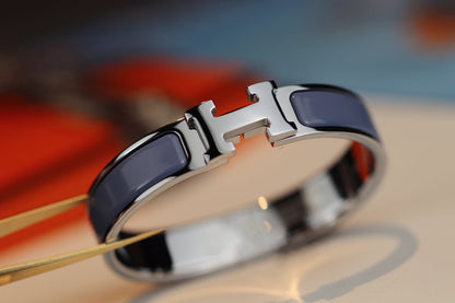 [⭐Seralia]H BRACELET 12MM BLUE GRAY