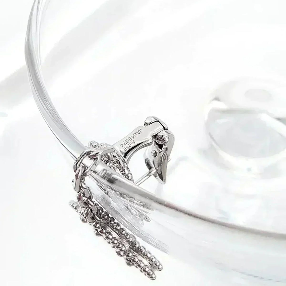 [⭐Seralia]CLOVER 2 MOTIFS  DIAMOND ONYX EARRINGS SILVER