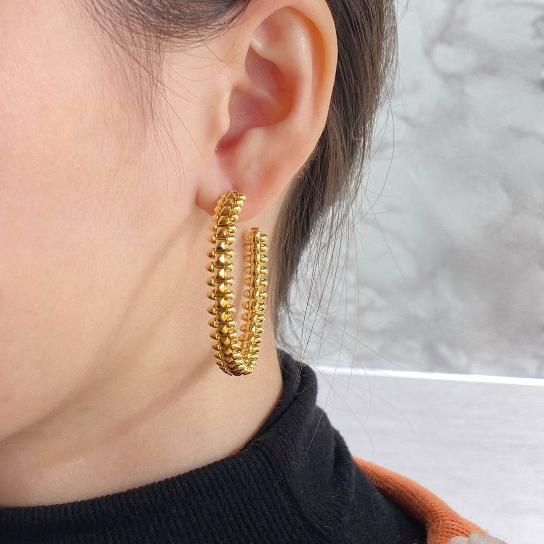 [⭐Seralia]CLASH LARGE HOOP EARRINGS