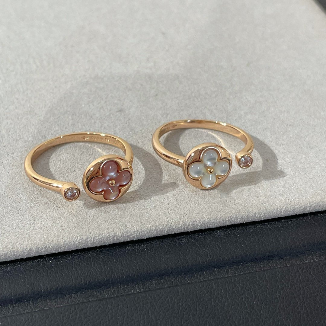 [⭐Seralia]SUN 1 DIAMOND PINK MOP RING