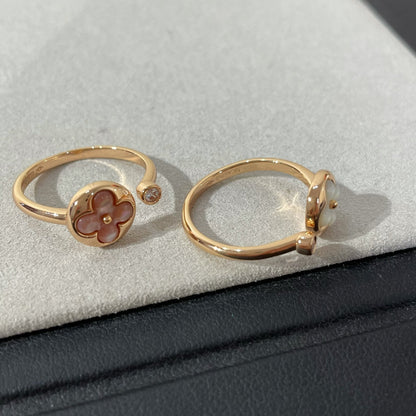 [⭐Seralia]SUN 1 DIAMOND PINK MOP RING
