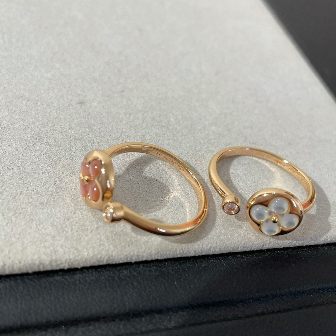 [⭐Seralia]SUN 1 DIAMOND PINK MOP RING