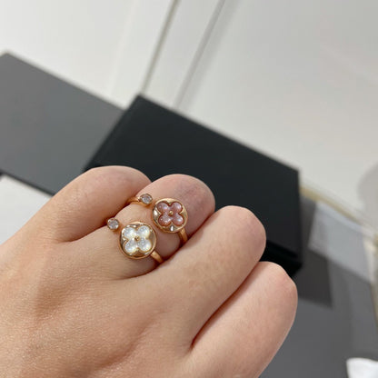 [⭐Seralia]SUN 1 DIAMOND PINK MOP RING