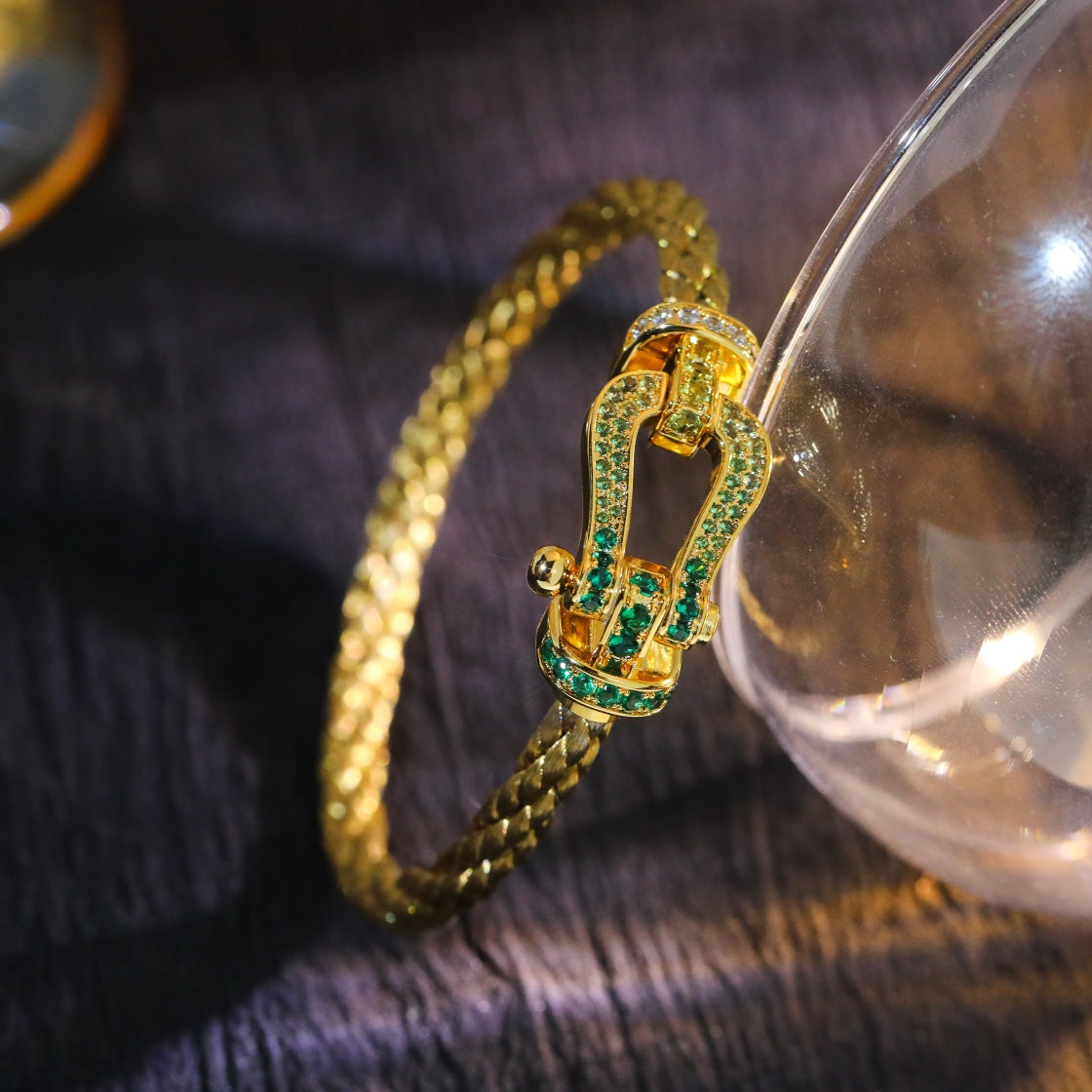 [⭐Seralia]FORCE 10 GOLD GREEN DIAMOND PAVED