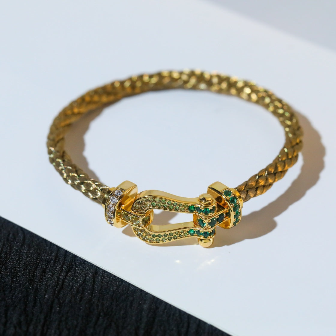 [⭐Seralia]FORCE 10 GOLD GREEN DIAMOND PAVED