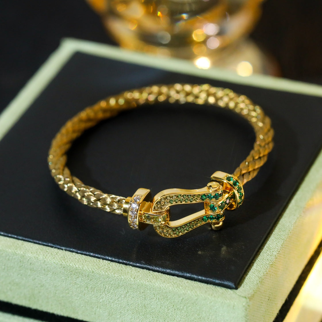 [⭐Seralia]FORCE 10 GOLD GREEN DIAMOND PAVED
