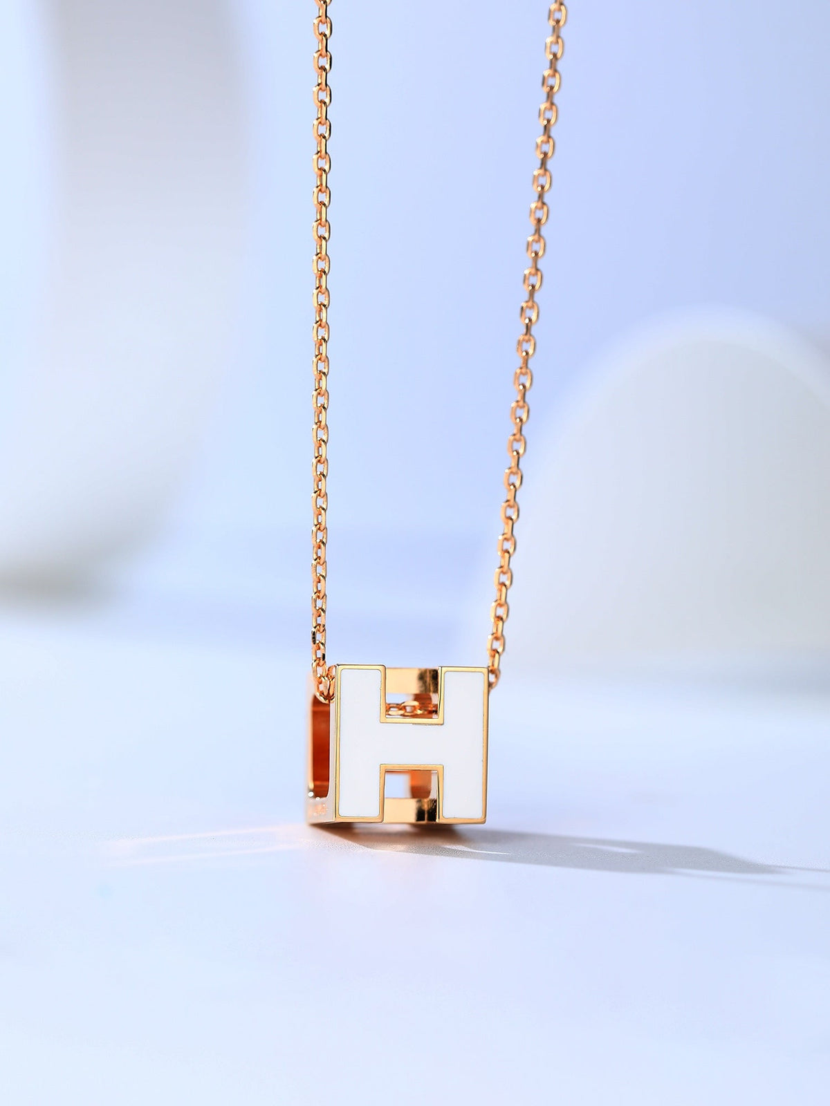 [⭐Seralia]H CAGE PINK GOLD NECKLACE