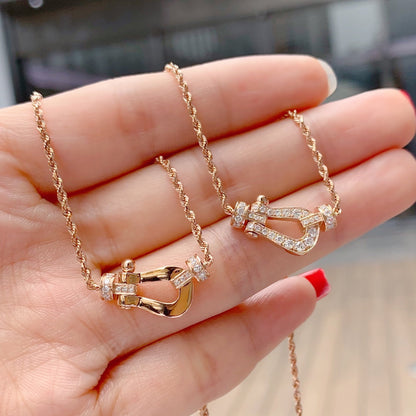 [⭐Seralia]FORCE 10 PINK GOLD DIAMOND NECKLACE