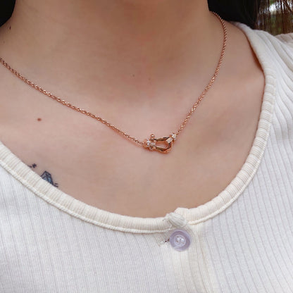 [⭐Seralia]FORCE 10 PINK GOLD DIAMOND NECKLACE