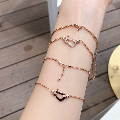 [⭐Seralia]FORCE 10 PINK GOLD DIAMOND NECKLACE