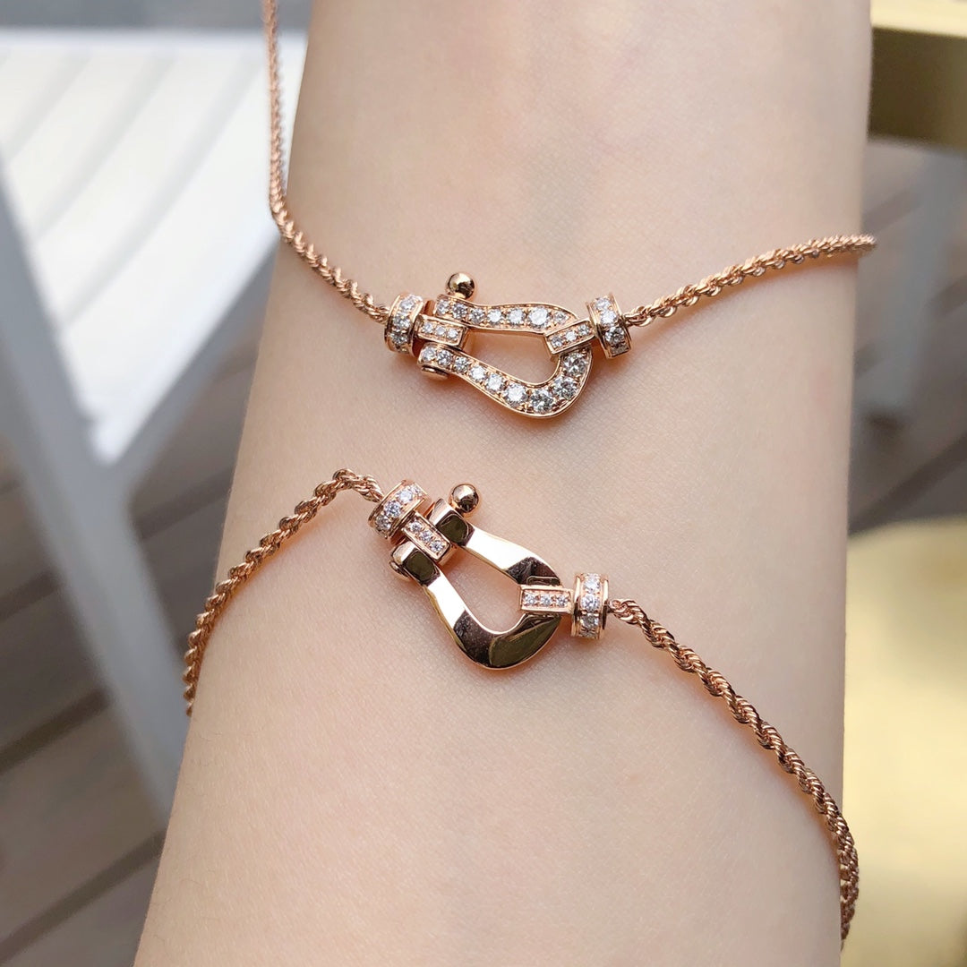 [⭐Seralia]FORCE 10 PINK GOLD DIAMOND NECKLACE