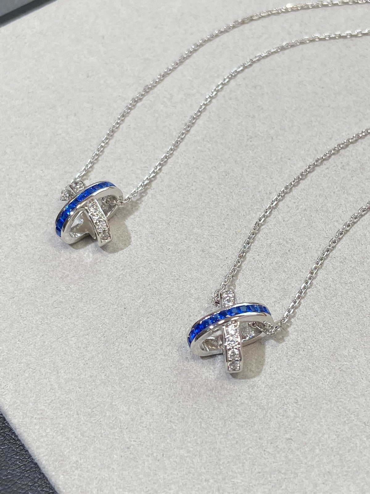 [⭐Seralia]LIENS DIAMOND SILVER NECKLACE