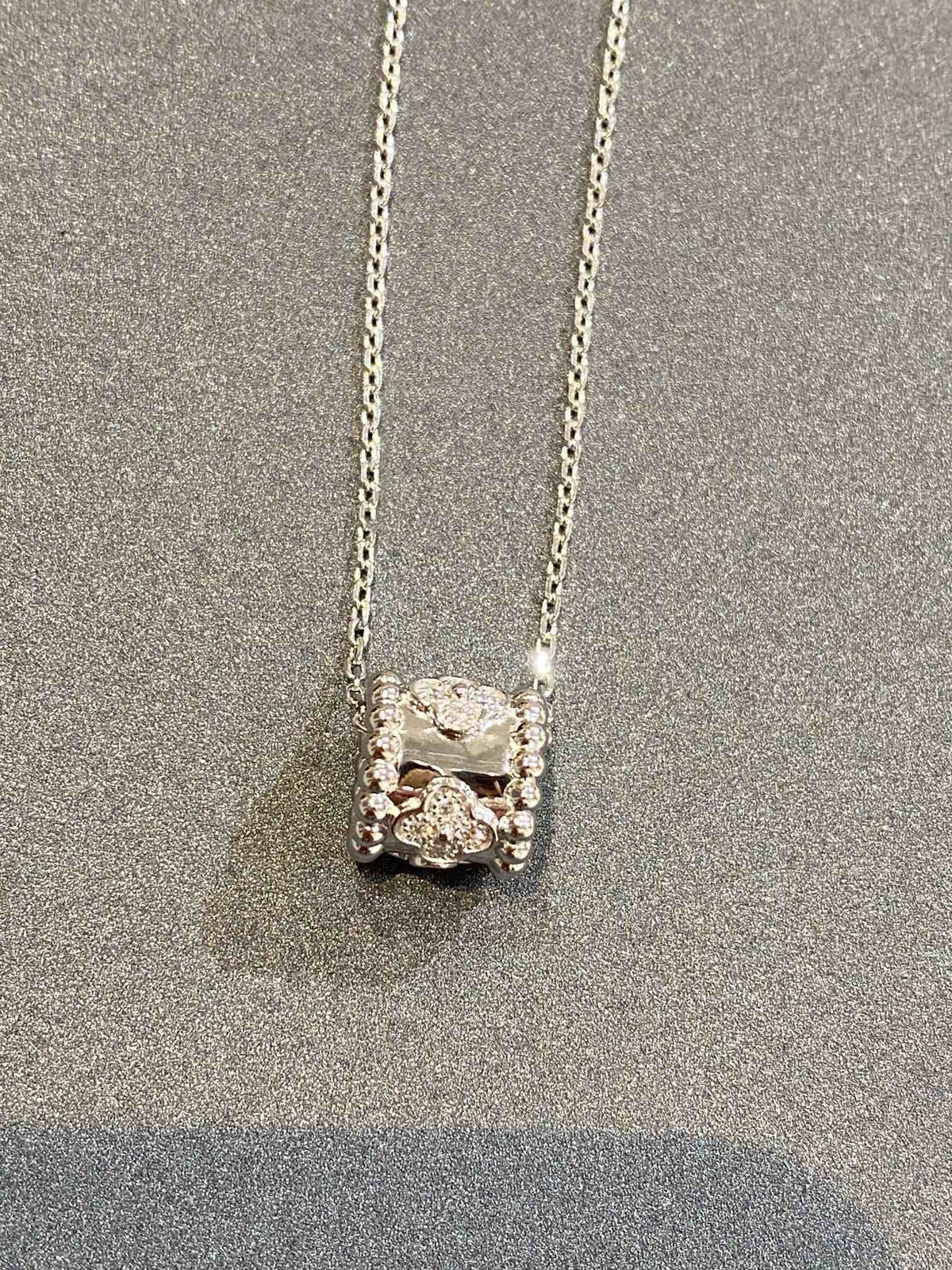 [⭐Seralia]PERLEE PEDANT SIVLER DIAMOND NECKLACE