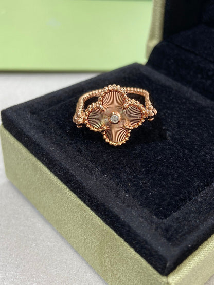[⭐Seralia]CLOVER RIVERSIBLE ROSE GOLD RING