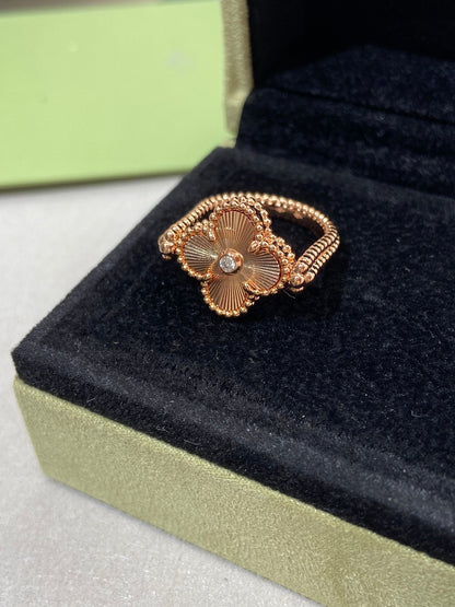 [⭐Seralia]CLOVER RIVERSIBLE ROSE GOLD RING