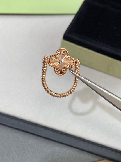 [⭐Seralia]CLOVER RIVERSIBLE ROSE GOLD RING