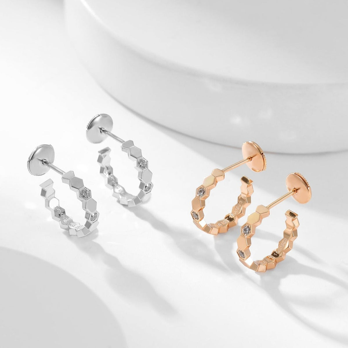 [⭐Seralia]BEE LOVE DIAMOND HOOP EARRINGS