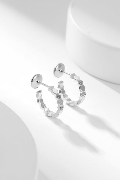 [⭐Seralia]BEE LOVE DIAMOND HOOP EARRINGS