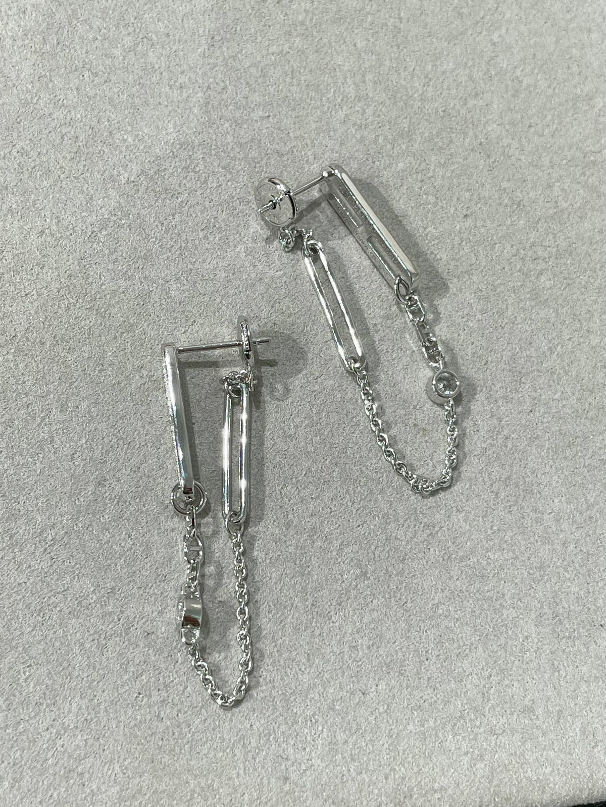 [⭐Seralia]CHAINE CHAOS DIAMOND DROP EARRINGS