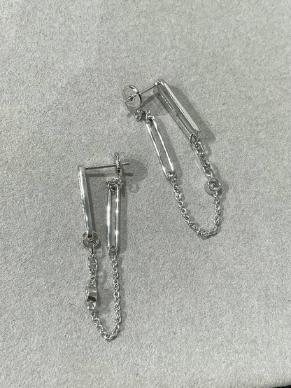 [⭐Seralia]CHAINE CHAOS DIAMOND DROP EARRINGS