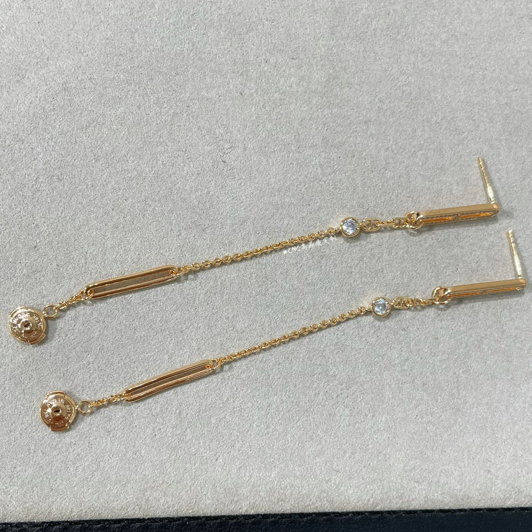 [⭐Seralia]CHAINE CHAOS DIAMOND DROP EARRINGS
