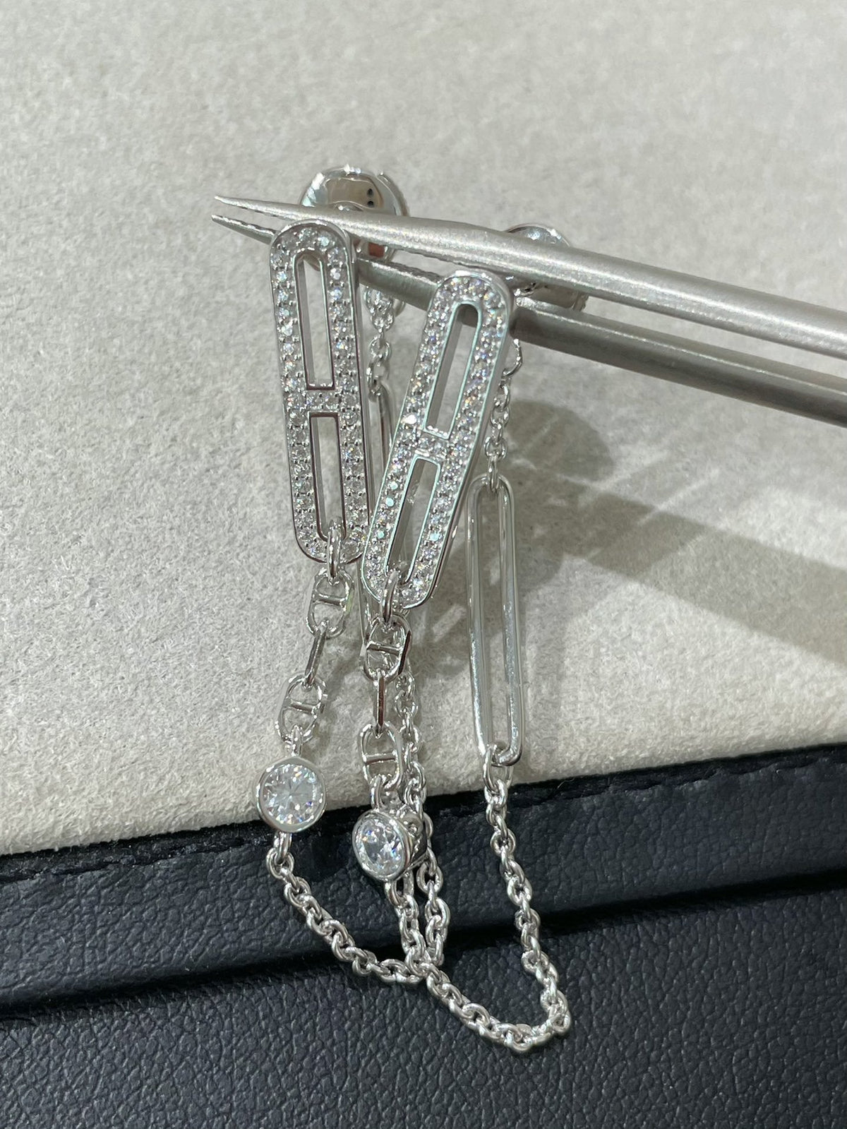 [⭐Seralia]CHAINE CHAOS DIAMOND DROP EARRINGS