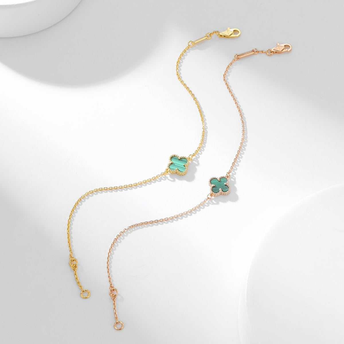 [⭐Seralia]CLOVER BRACELET MALACHITE 1 MOTIF