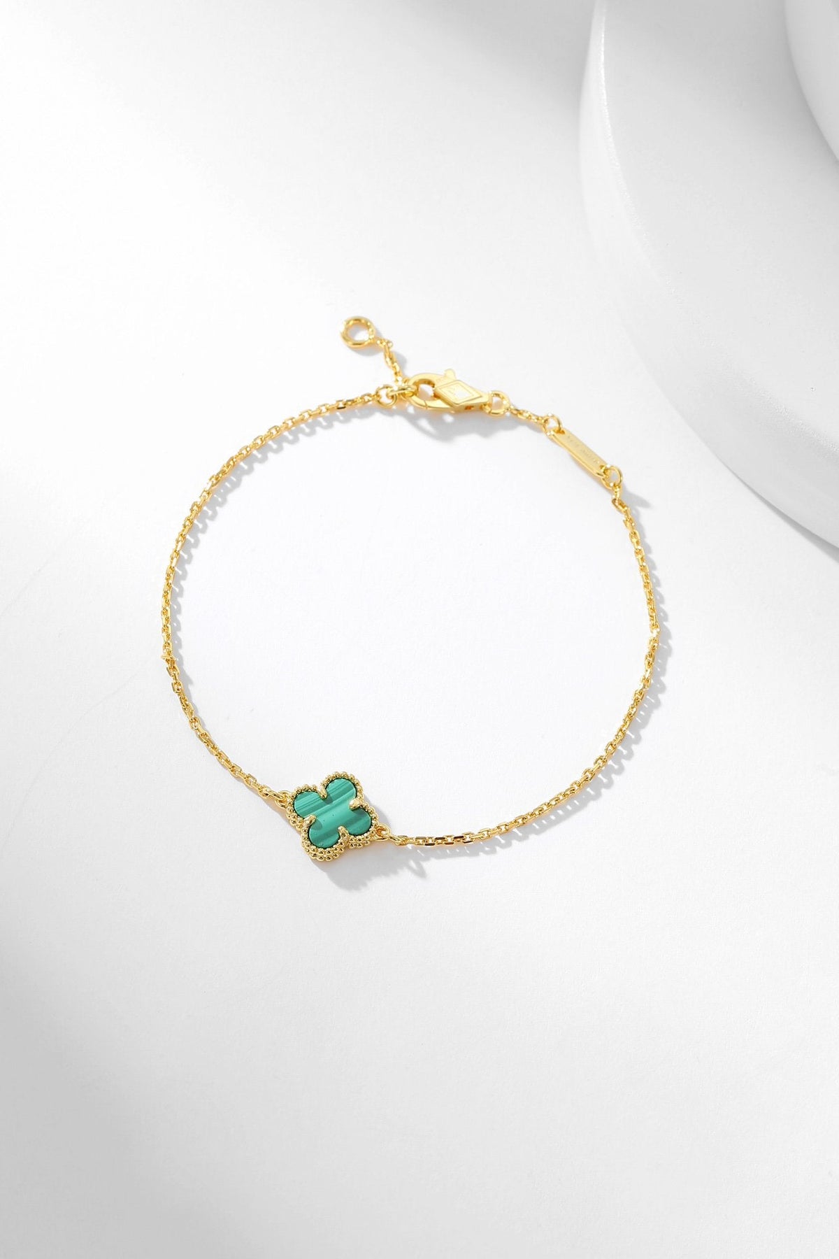 [⭐Seralia]CLOVER BRACELET MALACHITE 1 MOTIF