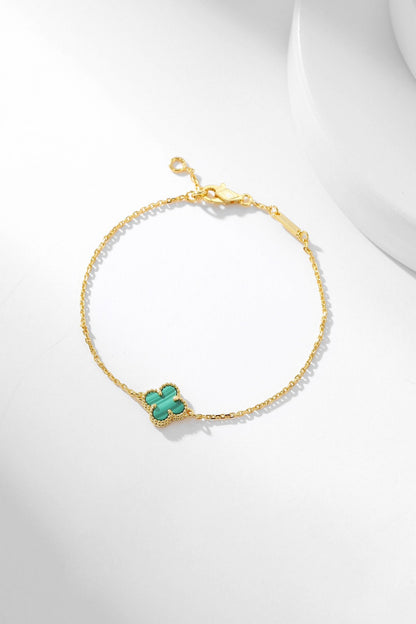 [⭐Seralia]CLOVER BRACELET MALACHITE 1 MOTIF