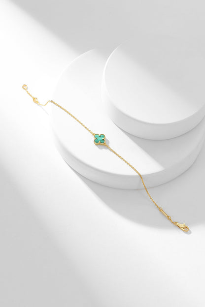 [⭐Seralia]CLOVER BRACELET MALACHITE 1 MOTIF