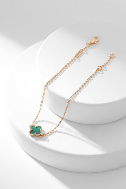 [⭐Seralia]CLOVER BRACELET MALACHITE 1 MOTIF