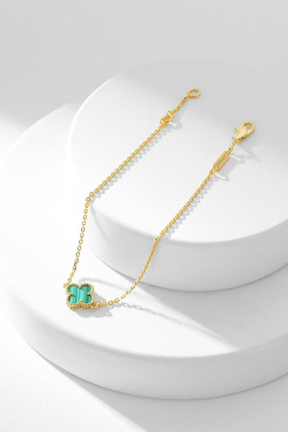 [⭐Seralia]CLOVER BRACELET MALACHITE 1 MOTIF