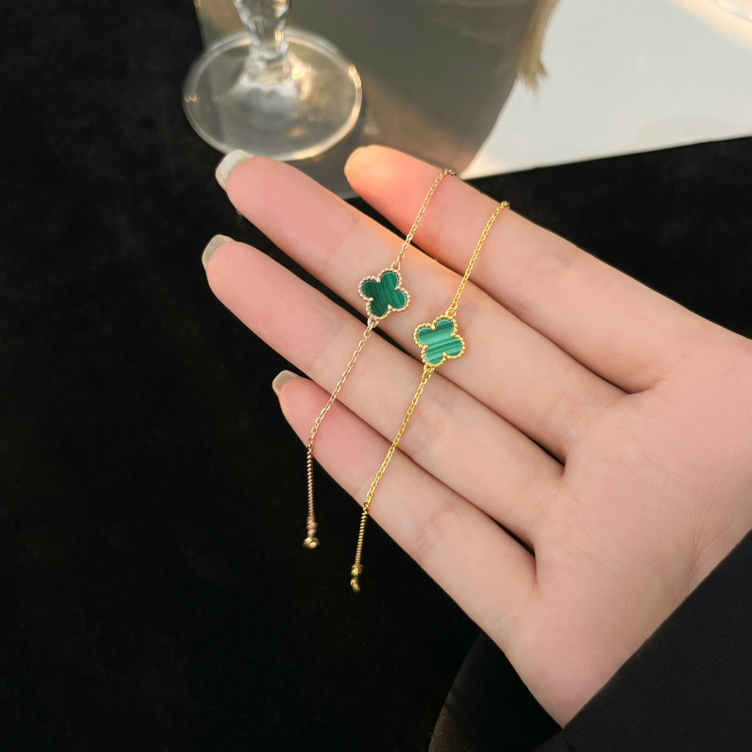 [⭐Seralia]CLOVER BRACELET MALACHITE 1 MOTIF