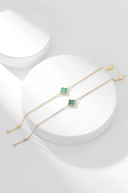 [⭐Seralia]CLOVER BRACELET MALACHITE 1 MOTIF
