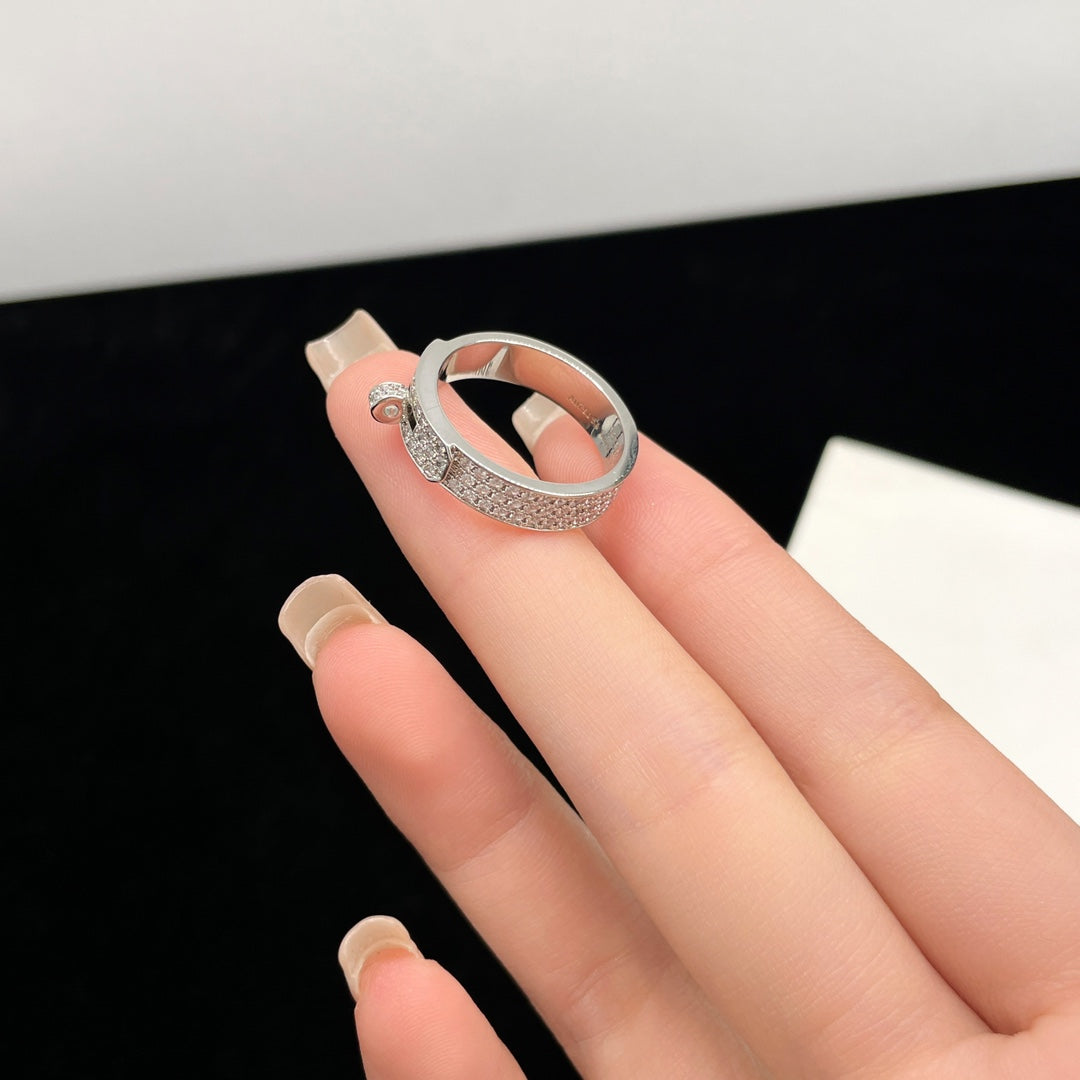[⭐Seralia]KELLY SILVER DIAMOND RING