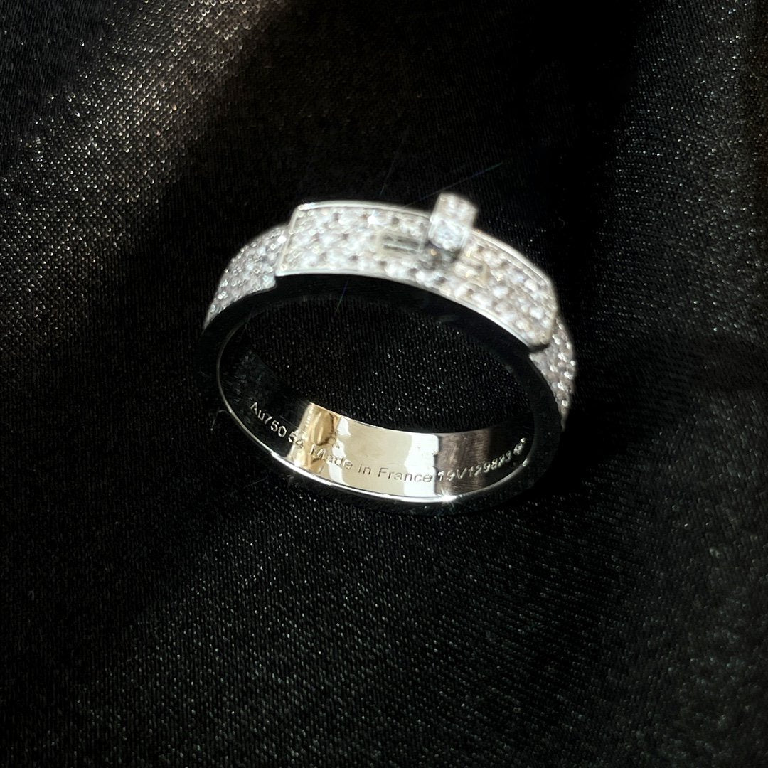 [⭐Seralia]KELLY SILVER DIAMOND RING