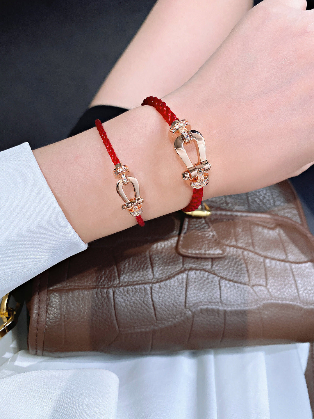 [⭐Seralia]FORCE 10 HALF DIAMOND PINK GOLD RED CORDERI LARGE AND MEDIUM MODEL